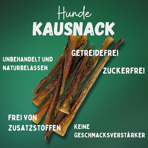 BREERs 1kg Getrocknete Ochsenziemerbruch für Hunde | Deutsche Produktion | Ziemer vom Ochsen Hundesnack für große, kleine Hunde & Welpen | Kauartikel reinigt und stärkt das Gebiss