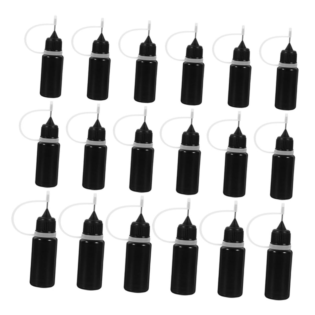 GLEAVI 90 Stk Flasche Mit Leimflasche Vorratsflasche Für Kleber Maschinenölflaschen Flasche Maschinenöl Flaschen Mit Feiner Spitze Kleber Flaschen Rostfreier Stahl Black