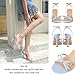iiimmu Women's Bow Heels 4 IN Stiletto Heeled Sandals Cute Elegant Summer Heels with Open Toe Ankle Strap Soft PU Leather, Sky blue, Size 8