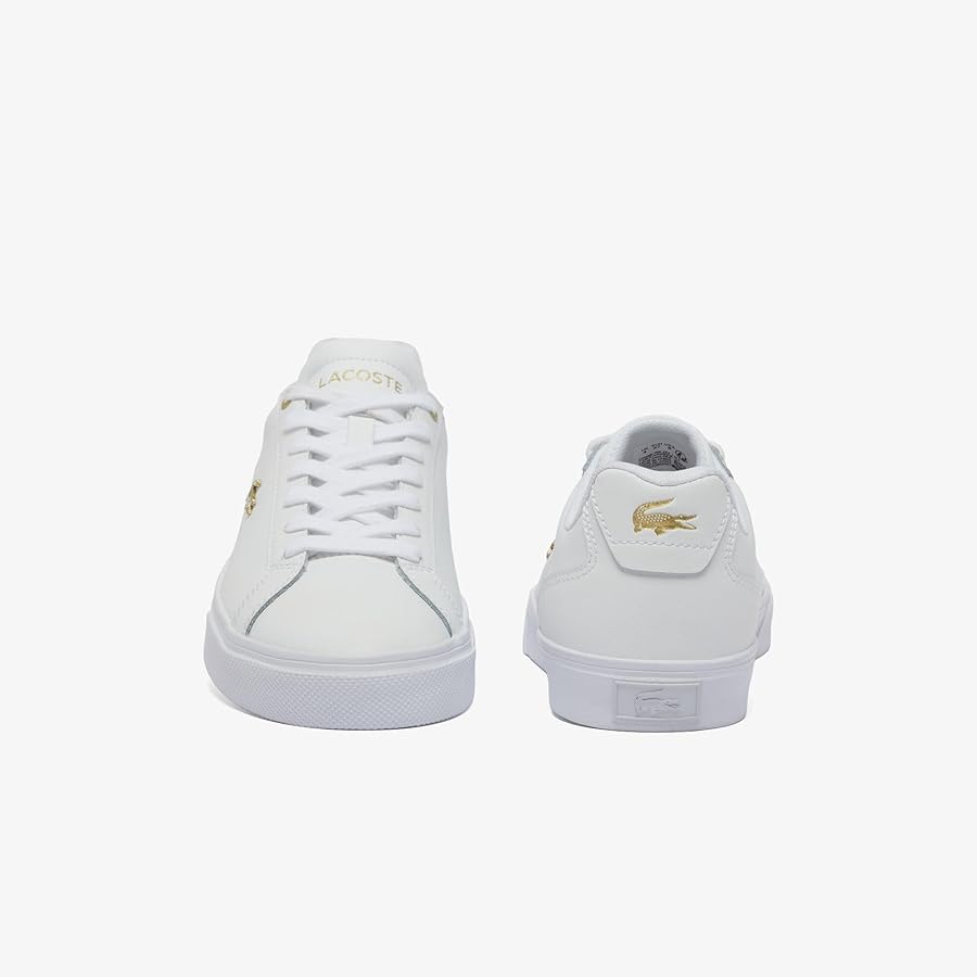 Amazon.com | Lacoste Womens Lerond Pro Sneaker, WHT/GLD, 5.5