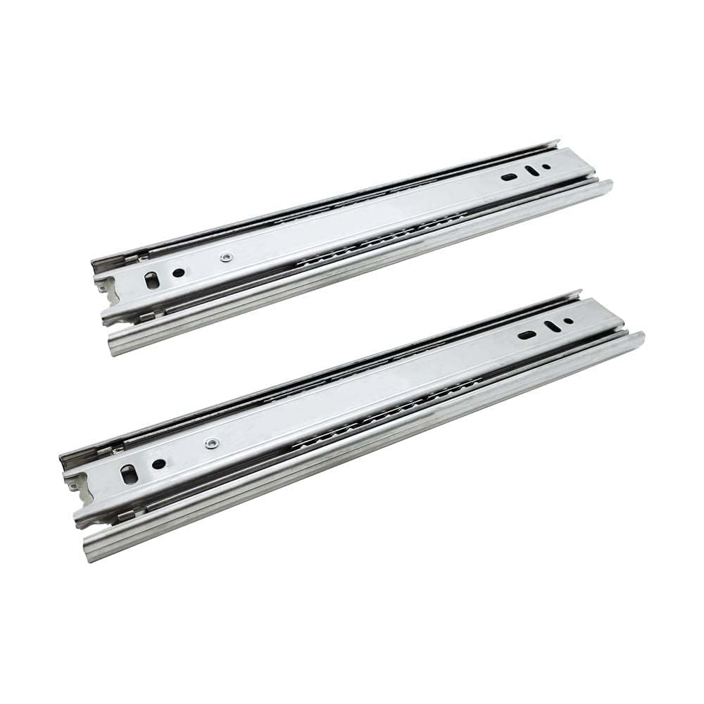 Perfekte Kuchen Mild Steel MS 16 inch Heavy Duty Telescopic Slide/Drawer Channel. Silver/Zinc Color (1set =1 Pair = 2pc)