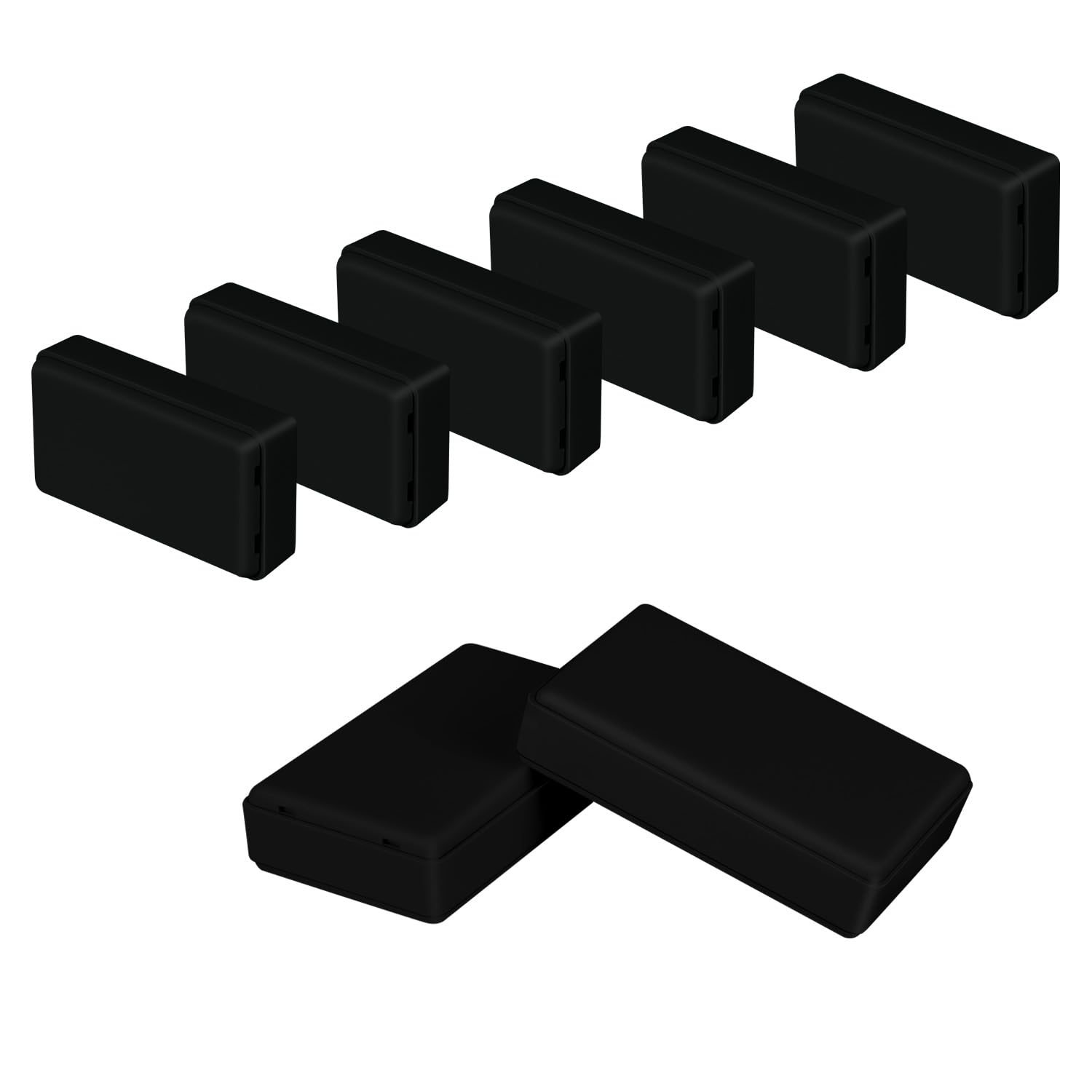 Project Box 8 Pieces Electrical Box Small Junction Box ABS Plastic Enclosure Power Electronic Case Black 2.76" x 1.65" x 0.71"(70 x 42 x 18mm)