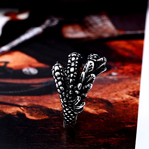 Image of Genuine Stainless Steel Ring for Men Fashion Punk Rock 3D Animal Rings