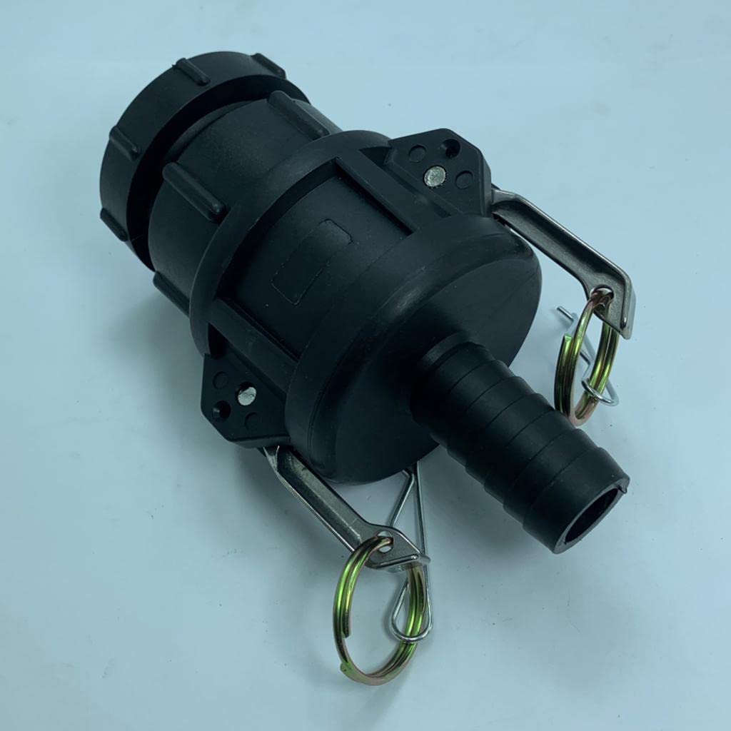 2 zestaw IBC adapter złącza zbiornika 5 cm do węża kran armatura zaworu części 25 mm, czarny