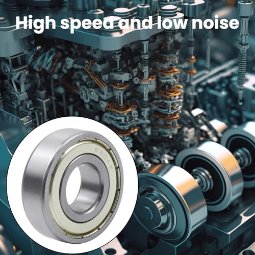 Image of Antrader 4Pcs Metal Shielded 6204Z 20 x 47 x 14mm Deep Groove Ball Bearings | 6204ZZ Ball Bearing,Double Shielded Bearing,High Carbon Steel Bearings