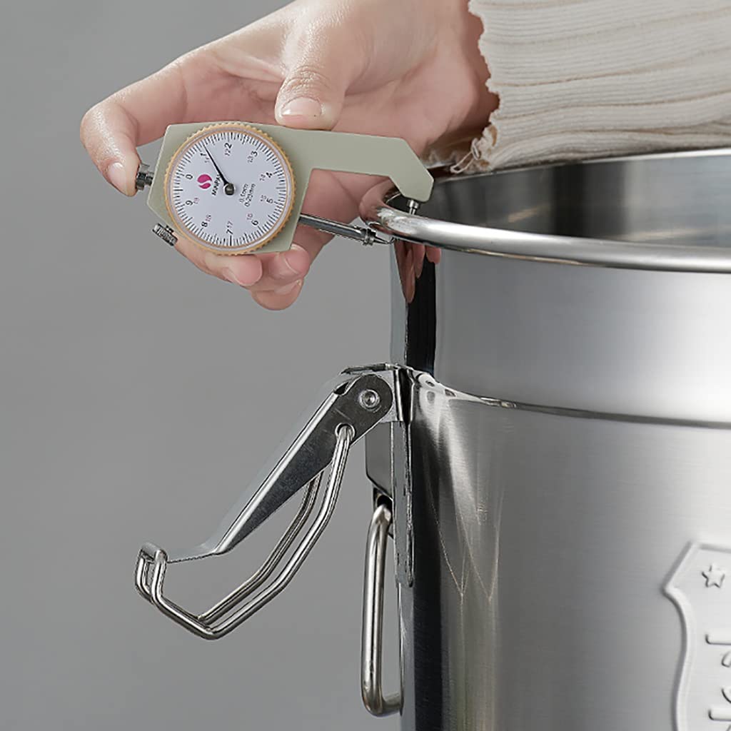 Pentola capiente Acciaio Inox Barile sigillato Ispessito con Coperchio, Contenitore in Acciaio Inossidabile, Resistente all'umidità e agli Insetti, Anello di Tenuta in Silicone, Tenuta Forte