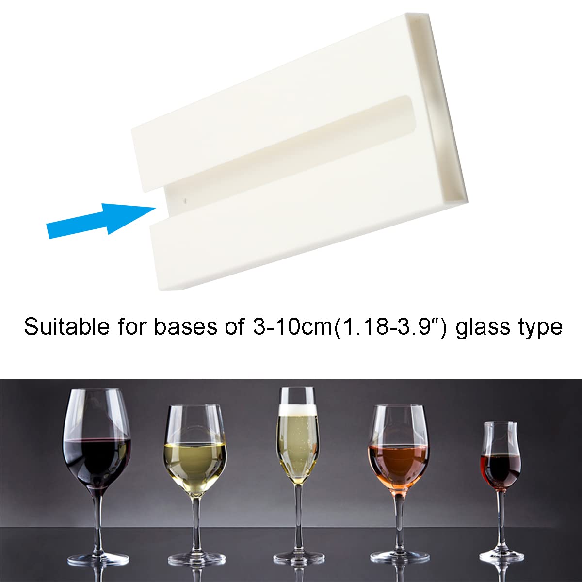 Anicy Supporti Appendibili Per Bicchieri Da Vino - Organizer Pratico Per Cucina, Bar E Ristorante - Foto 6