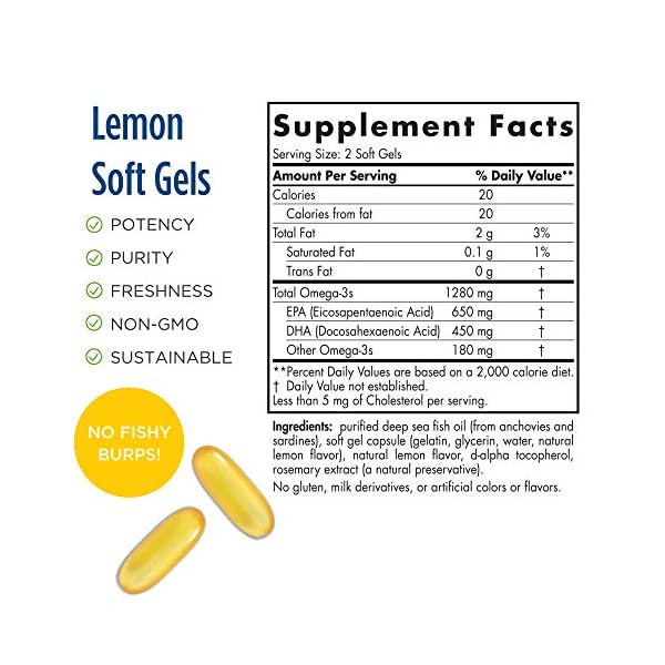 Nordic-Naturals-Ultimate-Omega-Lemon-Flavor-1280-mg-Omega-3-90-Soft-Gels-High-Potency-Omega-3-Fish-Oil-Supplement-with-EPA-DHA-Promotes-Brain-Heart-Health-Non-GMO-45-Servings Nordic Naturals Ultimate Omega, Lemon Flavor - 90 Soft Gels - 1280 mg Omega-3 - High-Potency Omega-3 Fish Oil Supplement with EPA & DHA - Promotes Brain & Heart Health - Non-GMO - 45 Servings