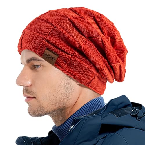 Image of REDESS Beanie Hat for Men and Women Winter Warm Hats Knit Slouchy Thick Skull Cap Acrylic Wool