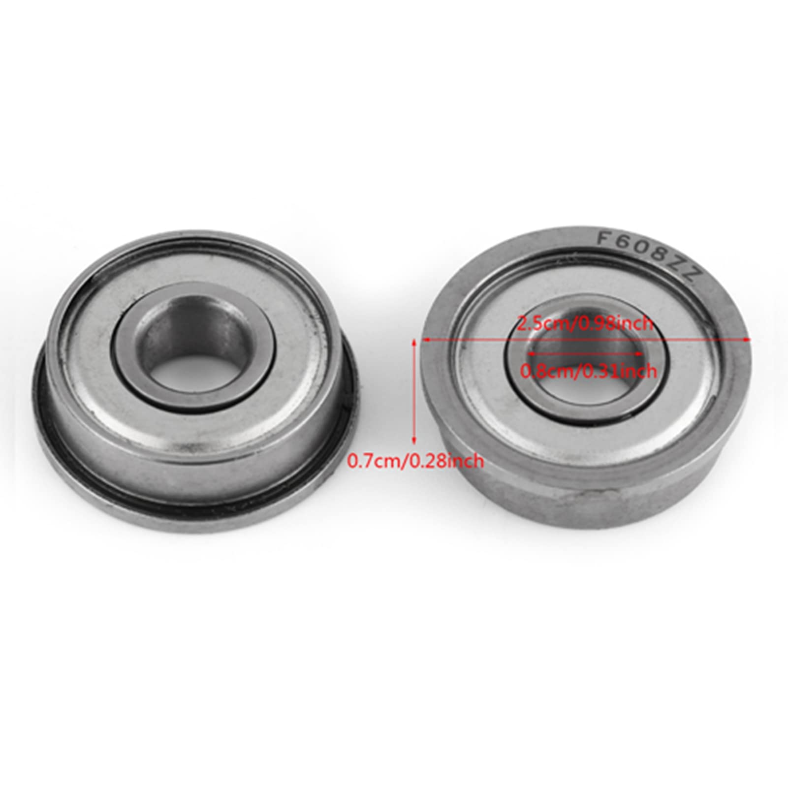 F608ZZ Confezione 10 Flangiato Scudo Cuscinetto 8x22x7 Miniatura di Cuscinetti