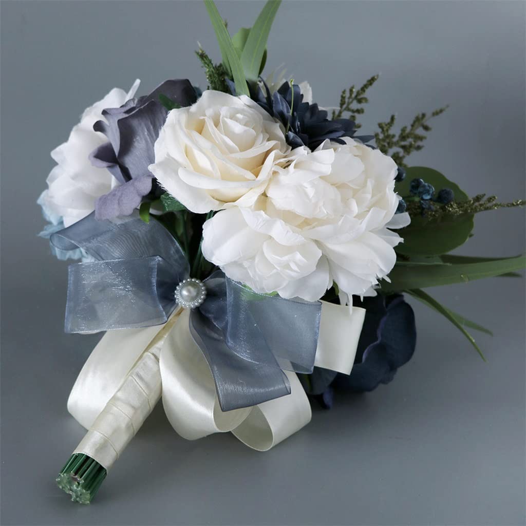 Bouquet di Rose Artificiali da Sposa (Diametro 25 * 30 cm)