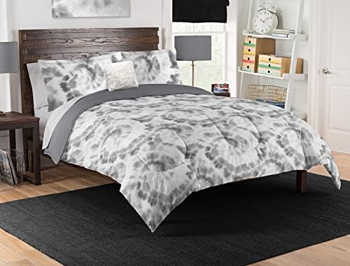 Northwest Classics Bed in a Bag with Decorative Pillow, 8-Piece Full, Subtle Shibori Tie Dye