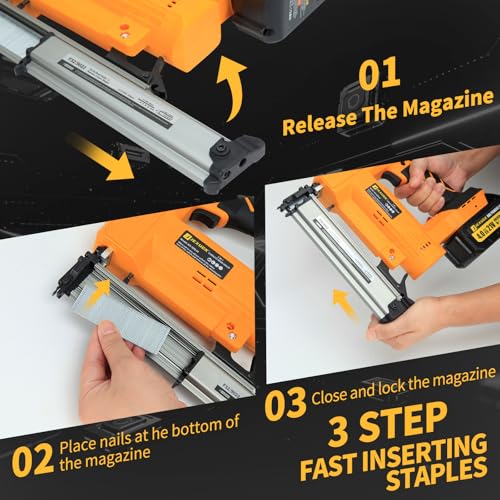 JEXUGK Cordless 2-in-1 Brad Nailer