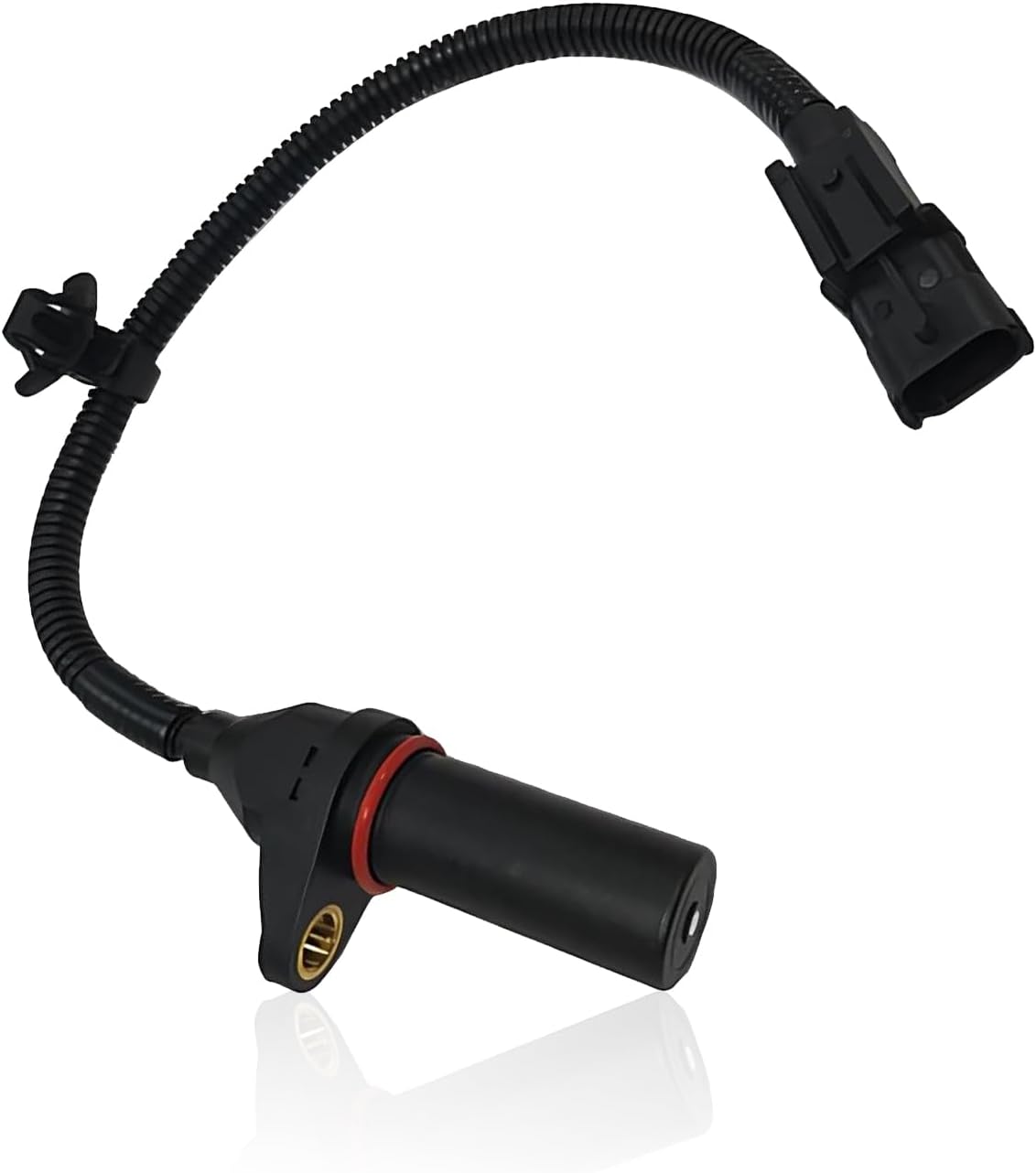 1 PC Car Engine Crankshaft Position Sensor, Cable + Plastic Flexible Bendable Crankshaft Sensor Car Accessories, Replacement Part 39180-2B000 391802B000, Compatible with Modern Models (Black)