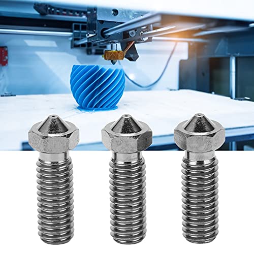 3-teilige Volcano-Düse aus Gehärtetem Stahl, Hochtemperatur-3D-Druck-Extruder-Druckkopf 1,75 Mm M6 Volcano Hotend-Extruder-Zubehör(0.6mm),Andere Schleifmittel