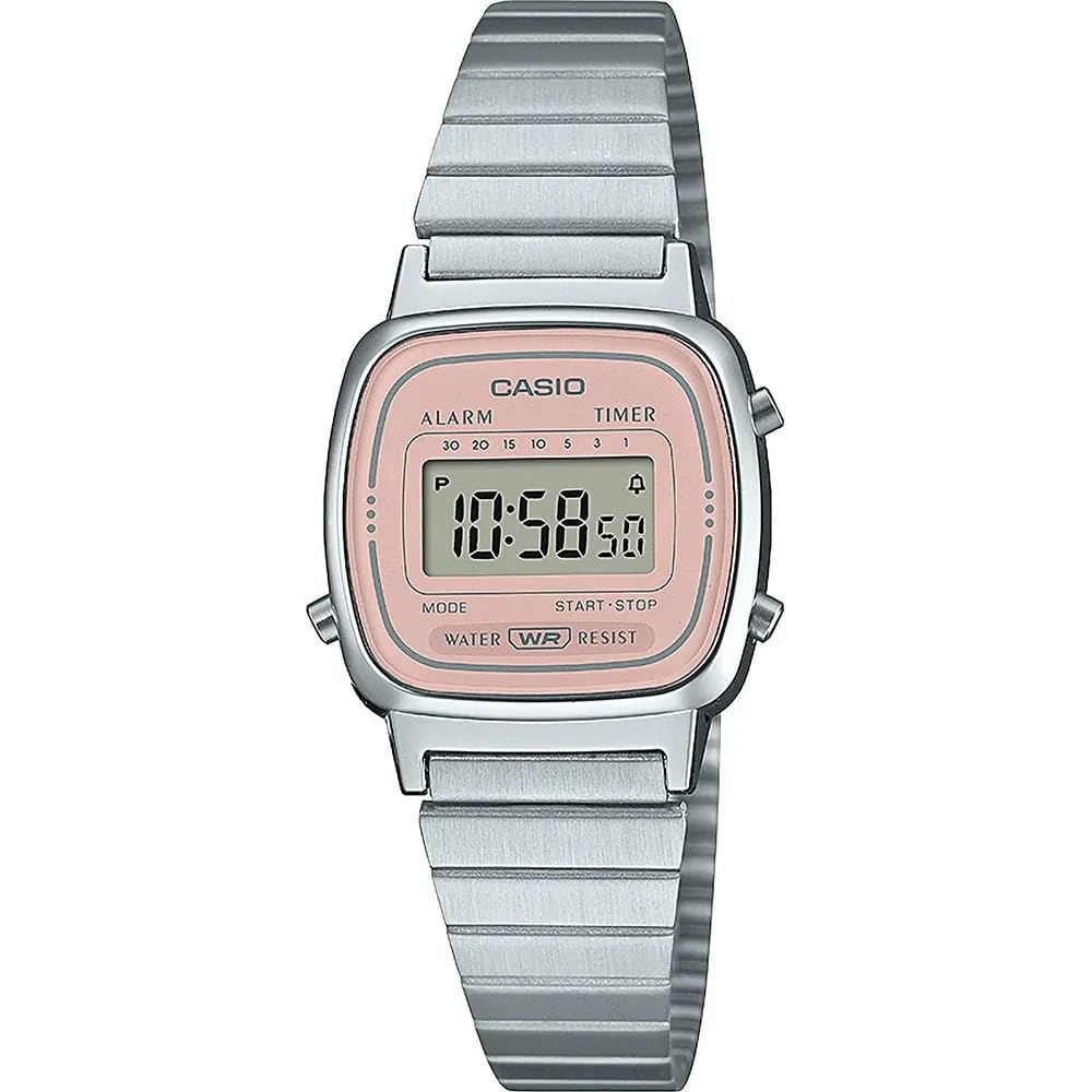 Casio Reloj Digital para Mujeres de Cuarzo con Correa en Acero Inoxidable LA670WEA-4A2EF