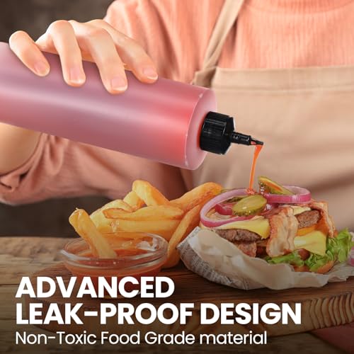 Botellas para condimentos y barbacoa con tapa protectora, juego de 30 piezas 7