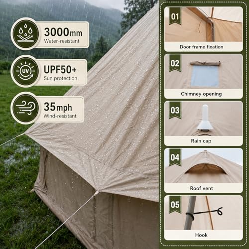 Carpa tipo campana para 4 personas 4 estaciones miniatura 4