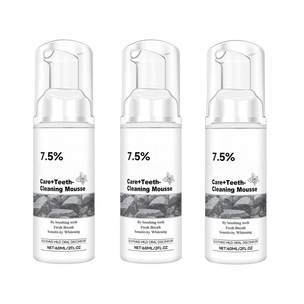 Mousse blanqueadora for dientes, espuma limpiadora suave for un aliento fresco, cuidado bucal diario y mantenimiento de la textura de la superficie(3pcs)
