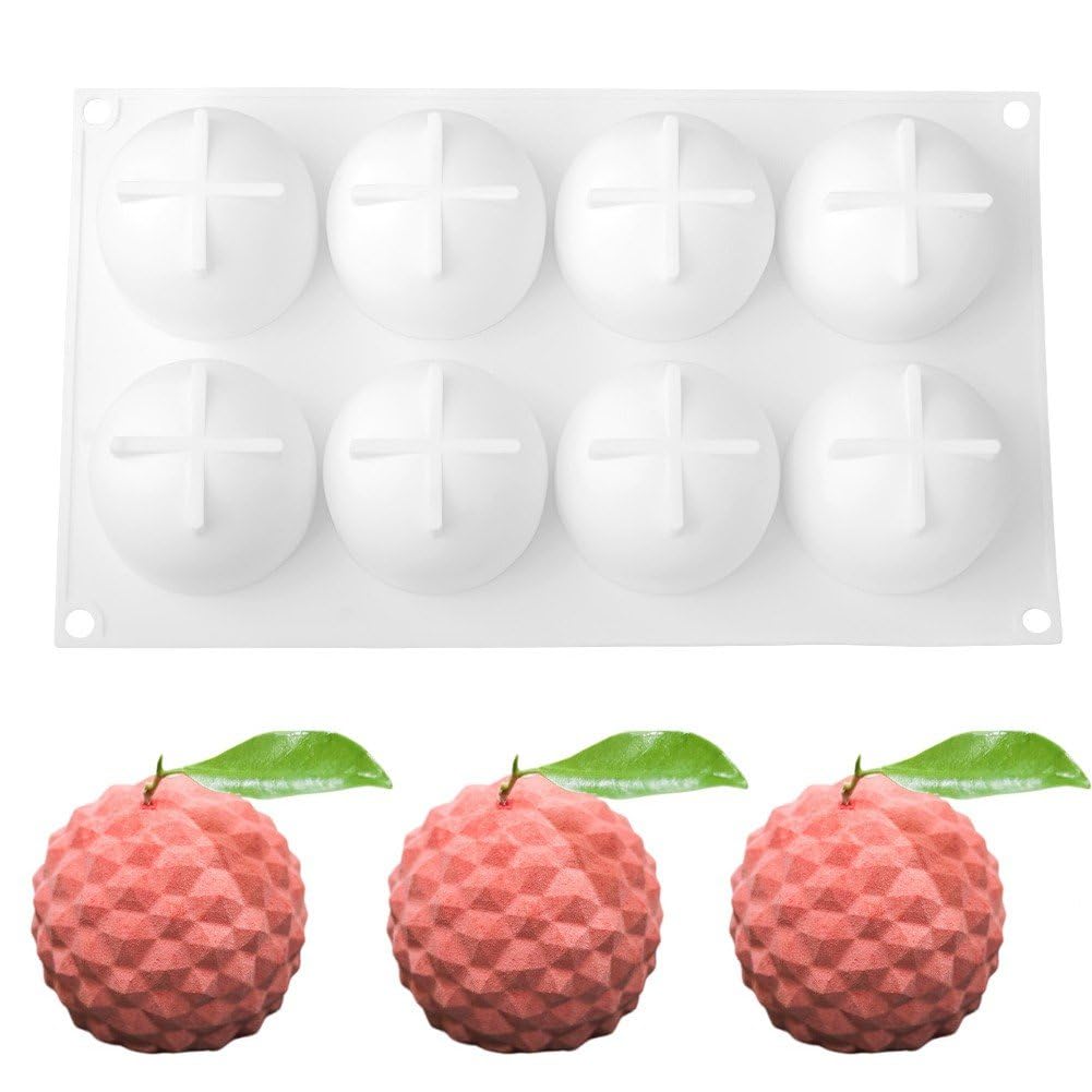 Sslvya 8 Cavity Shaped Mold Silicone Pastry Baking Mould for Chocolates Jellies Candles and Desserts Making Tool
