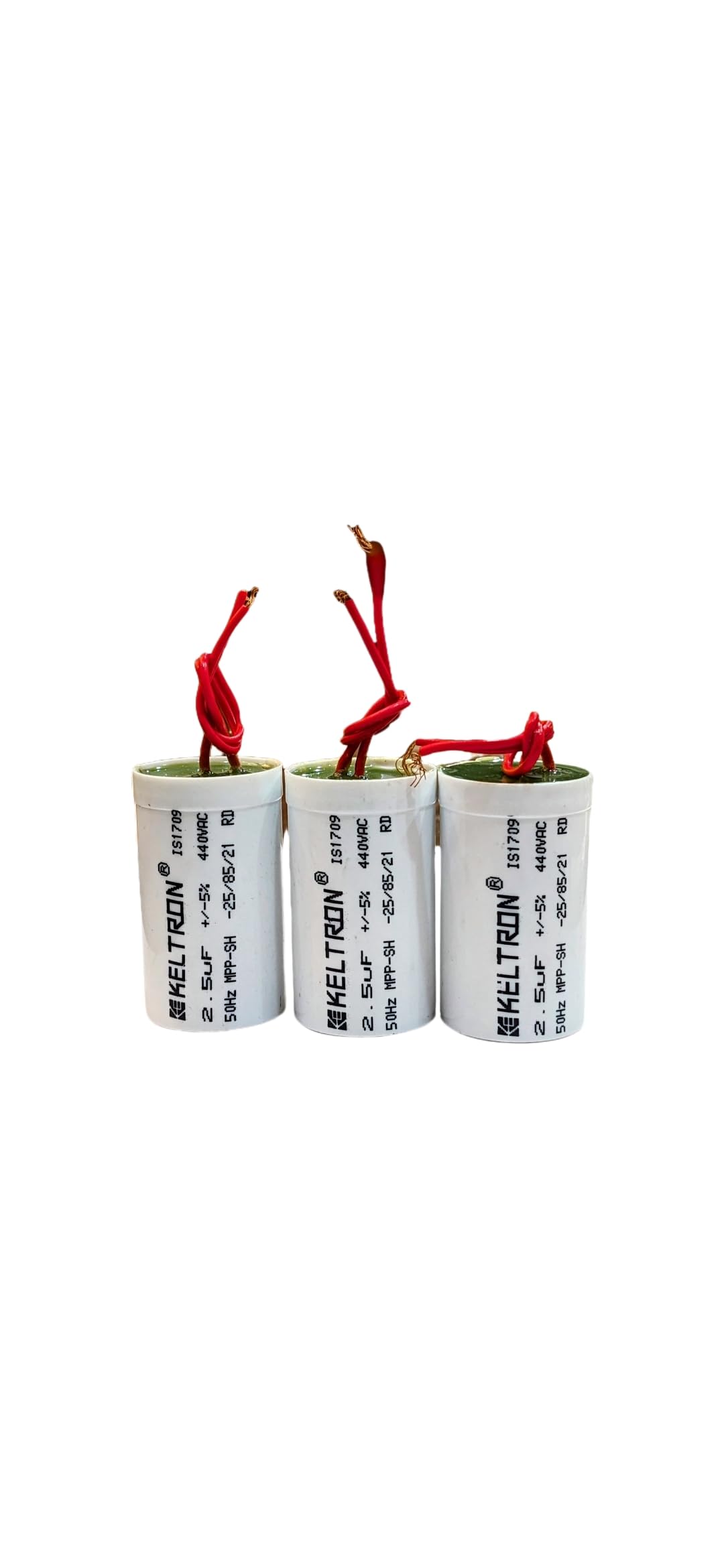 ORIGINAL KELTRON Capacitor for Fan 2.5 MFD - White - Pack of 3