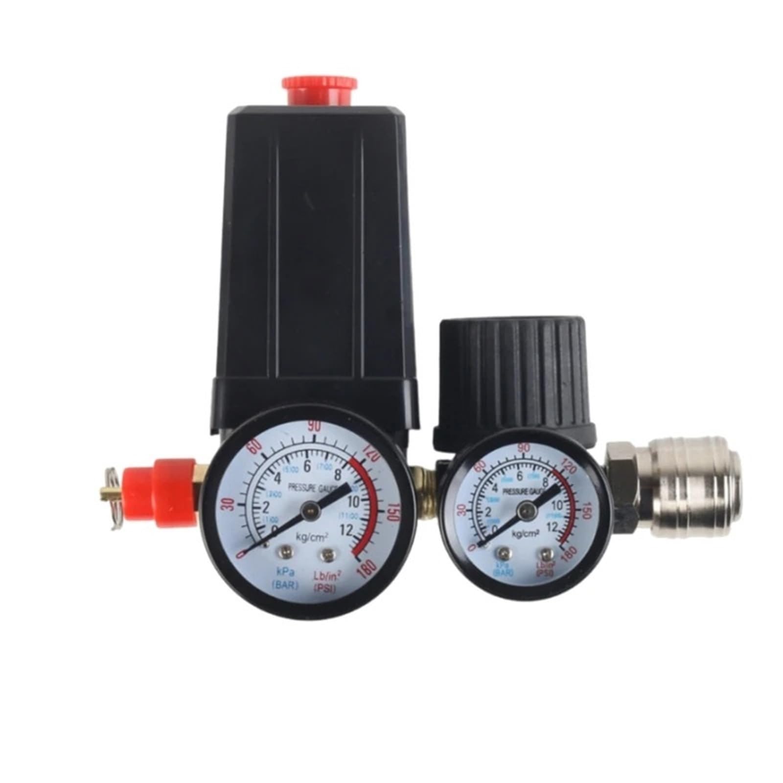 Pressostat de compresseur d'air haute précision avec manomètres de régulation robustes