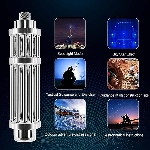 Image of Blue Light High-Power Long-Range Rechargeable Handheld Flashlight, Travel and Outdoor Activity Equipment