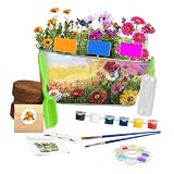Toyvian 1set Giardinaggio Creativo per Ragazzo Ragazza Kit di Piantagione di Fiori e Piante con Strumenti per Dipingere attività Educativa per Sviluppo Artistico e Botanico Kit per