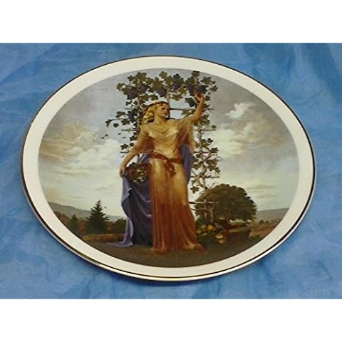 THE SEASONS BY CHARLOTTE STERNBERG - AUTUMN - GUILDED EDGE DECORATIVE PLATE - 20cm BNIB Cover