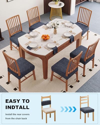 CRFATOP Waterproof Dining Chair Seat Cover Set of 4 Stretch Slipcover,S,02 — view 4