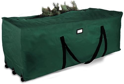 Miniatura 7 de ProPik 600D Oxford- Bolsa de almacenamiento rodante para árboles, contenedor de almacenamiento extragrande y resistente, 28 pulgadas de alto x 16.5