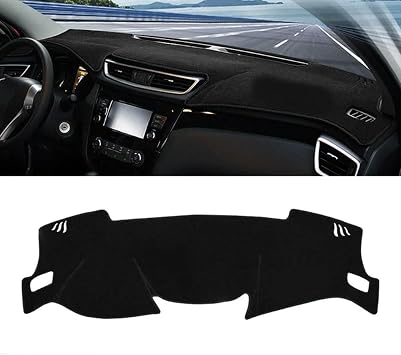 Car Dashboard Cover Anti-Scratch Dash Cover Interior Dash Covers - for Nissan Qashqai J11 2014-2017 2018 2019 2020, A Lhd Black Side