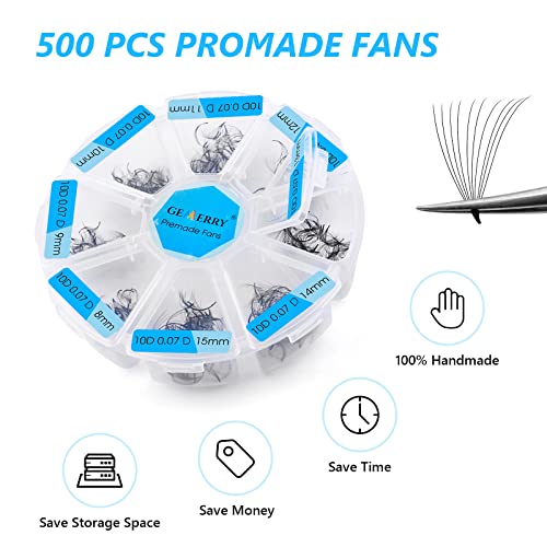 Extension Ciglia Ciuffetti 10D 0.07mm Curvatura D