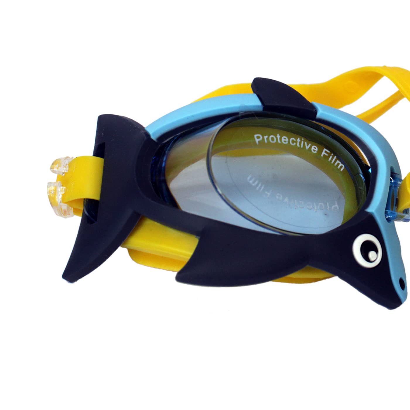 AASA Swim Learning/Protection Durable Flexible Silicone Swimming Accessories for Kids (Cartoon Swimming Goggles, Blue) 2