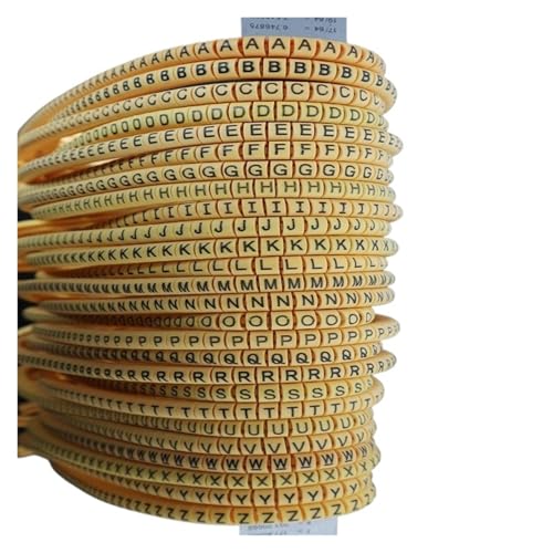 Repère fil électrique et bague de marquage de câble jaune de 1.0mm²
