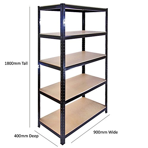 The Shopfitting Shop 5 Tier Boltless Garage Shelving Workshop Storage Racking Shelves Heavy Duty Metal 1800 x 900 x 400 3 The Shopfitting Shop 5 Tier Boltless Garage Shelving Workshop Storage Racking Shelves Heavy Duty Metal 1800 x 900 x 400 - Image 3
