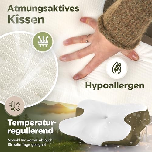 Snoozify Orthopädisches Kopfkissen - Ergonomisches Kissen für Nackenschmerzen als...