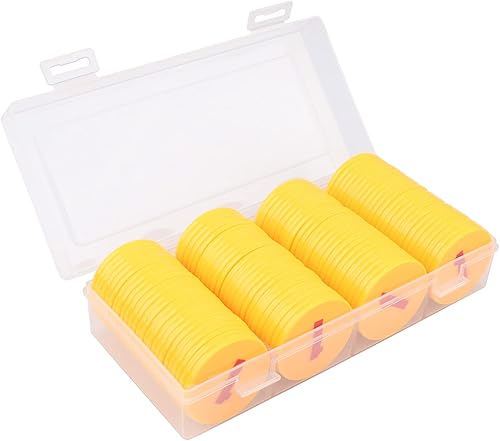 Miniatura 2 de Juego de 100 fichas de póquer  Monedas circulares de plástico de 1.58 pulgadas para juegos y contar, 0.16 oz cada una, accesorios perfectos para el