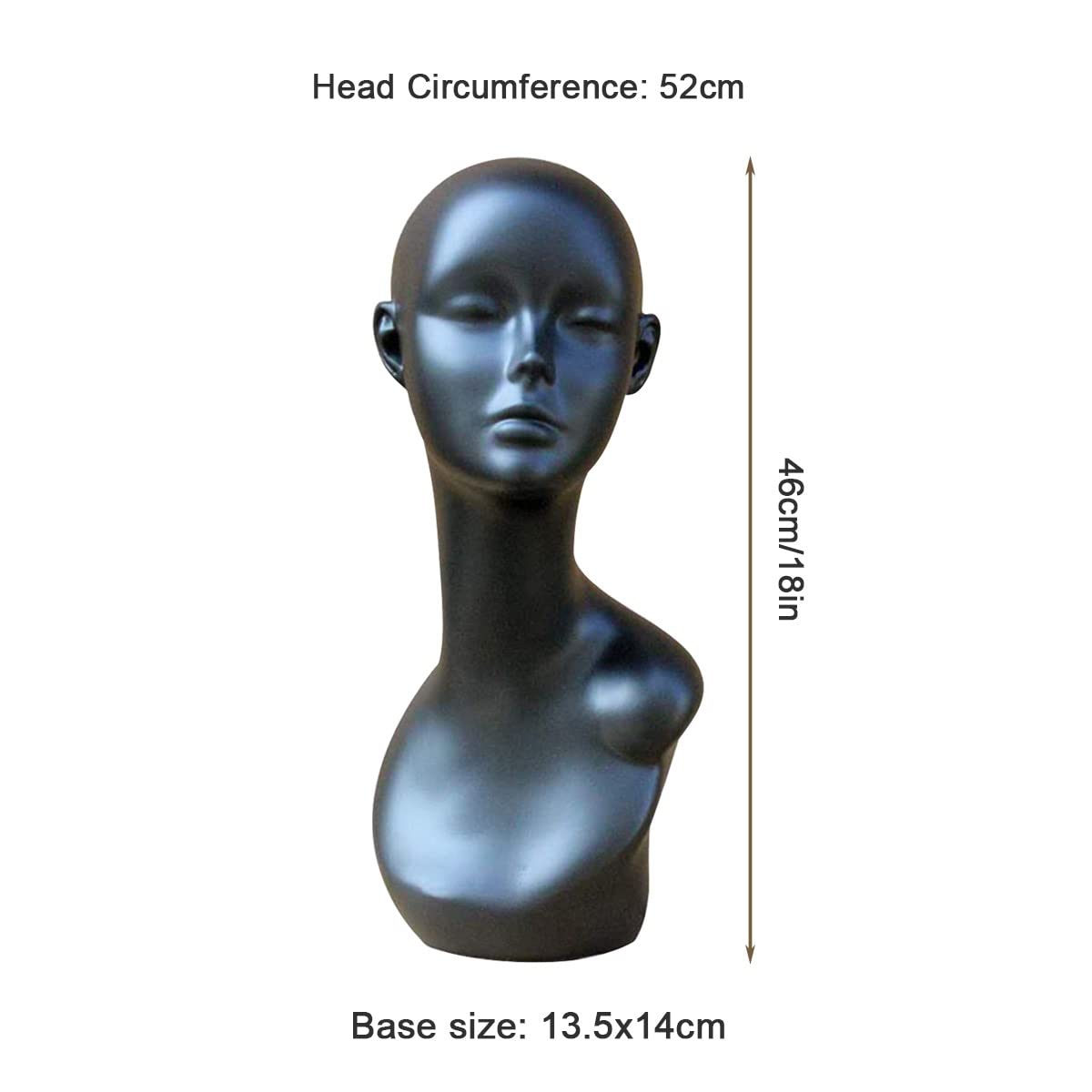 Amazon.co.jp: 女性用ABSマネキンヘッド 肩付きマネキンヘッド