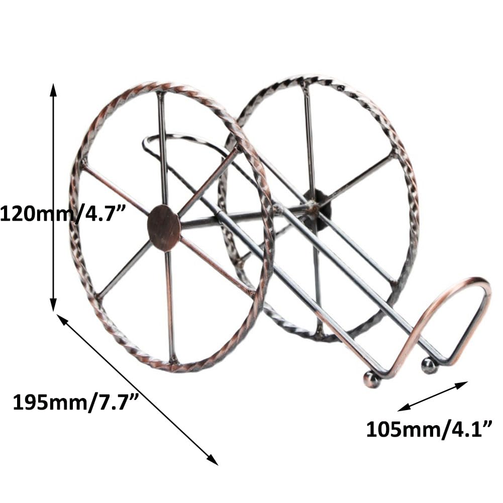 Weinregal Aus Metall Für Die Arbeitsplatte – Rotbronze, Elegante Einzelflaschenhalterung