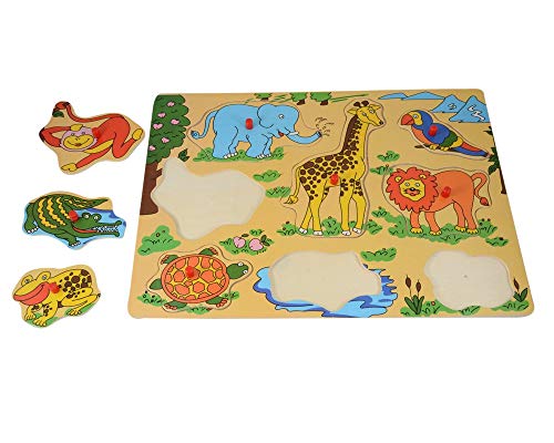 Image of Sea Animals Premium Wooden Puzzle /Educational Toy with Knobs for Children