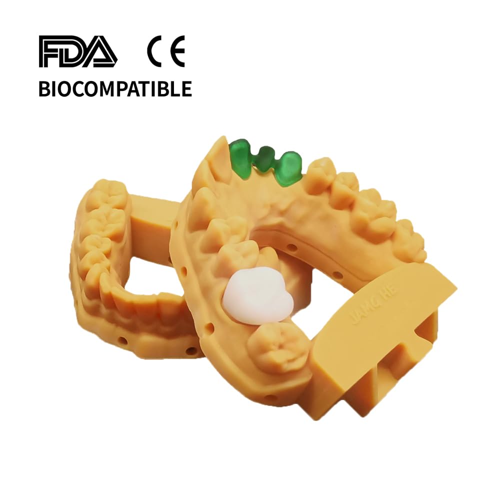 FDA Certification Temporary Dental Model A1 Resin, JAMG HE 405nm 3D Printer Temporary Dental Resin for DLP LCD High Precision High Hardness Fast Cure Teeth Appearance Color A1 500g