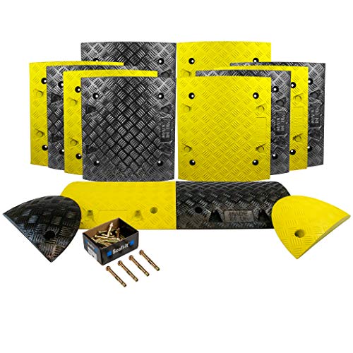Image of Speed Ramp Kit, 5MPH Heavy Duty Speed Ramps – All Lengths - Speed Hump Safety - Car, HGV, Vehicle Ramps - Premium Grade Durable - Traffic Calming Safety - 75mm (6 METRE)