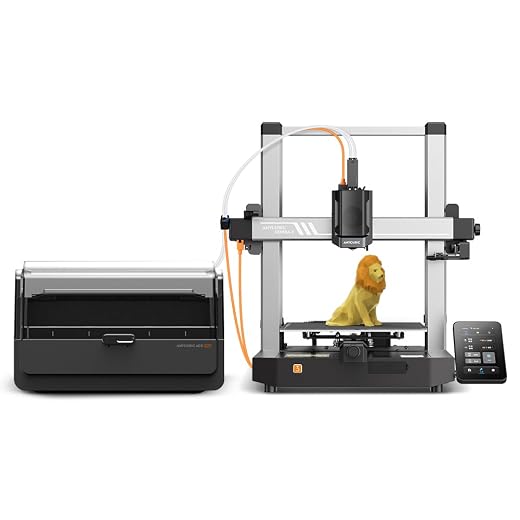 Anycubic 3D Printer Kobra 3 Combo, Multi Color 3D Printer Up to 4 Stunning Rainbow Colors, Nozzle Clog Detection, Dry Printing and Filament Backup, Max High Speed 600mm/s, Size 250x250x260mm