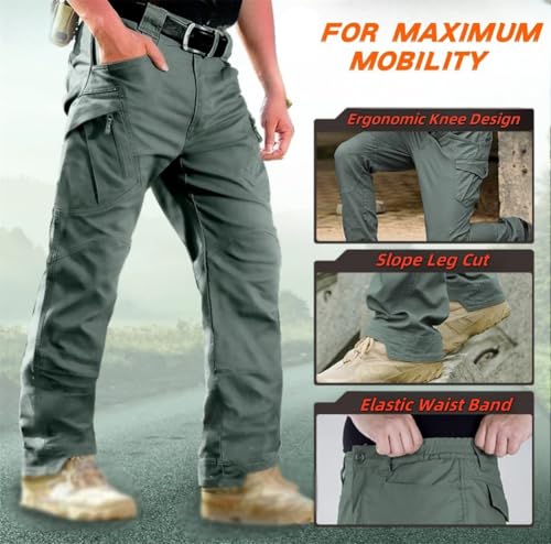 Rugstor Flexcamo - Tactical Waterproof Pants Tactical Pants for Men Quick Dry Tactical Pant Lightweight Waterproof2