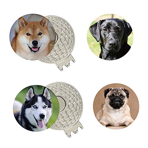 PINMEI Golf Ball Markers-Cat Dog Pets Golf Ball Marker with Magnetic Golf Hat