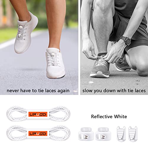 Image of UpUGo Elastic Shoe Laces, No Tie Shoe Laces Tieless for Kids, Adults, Elderly, One Size Fit All