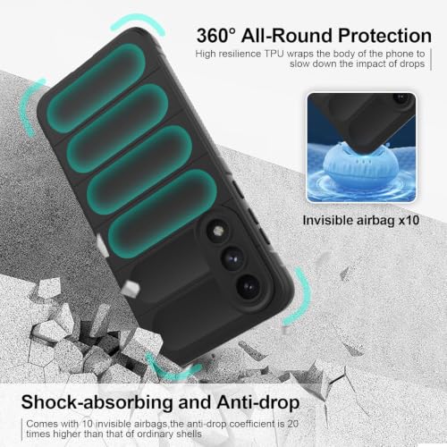 Image of ShieldTech AirGuard Series Back Cover Case for OnePlus Nord 5 5G | Microfiber Lining | Airbag Cushion Drop Protection | Shockproof Silicone Back Cover Case | Anti Slip Grip - Black for OnePlus Nord 5