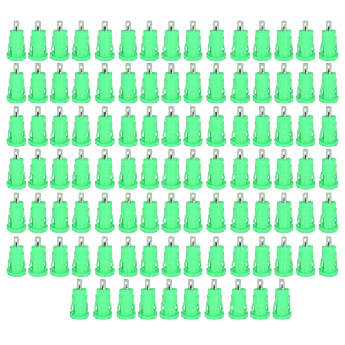 Respicefinem 100Pcs Banana Jack Socket Terminal Connector 4mm Safety Ring Terminal Plated Copper Terminal Block Adapter Green Ideal for Separation and Distribution of Electronic (Green)