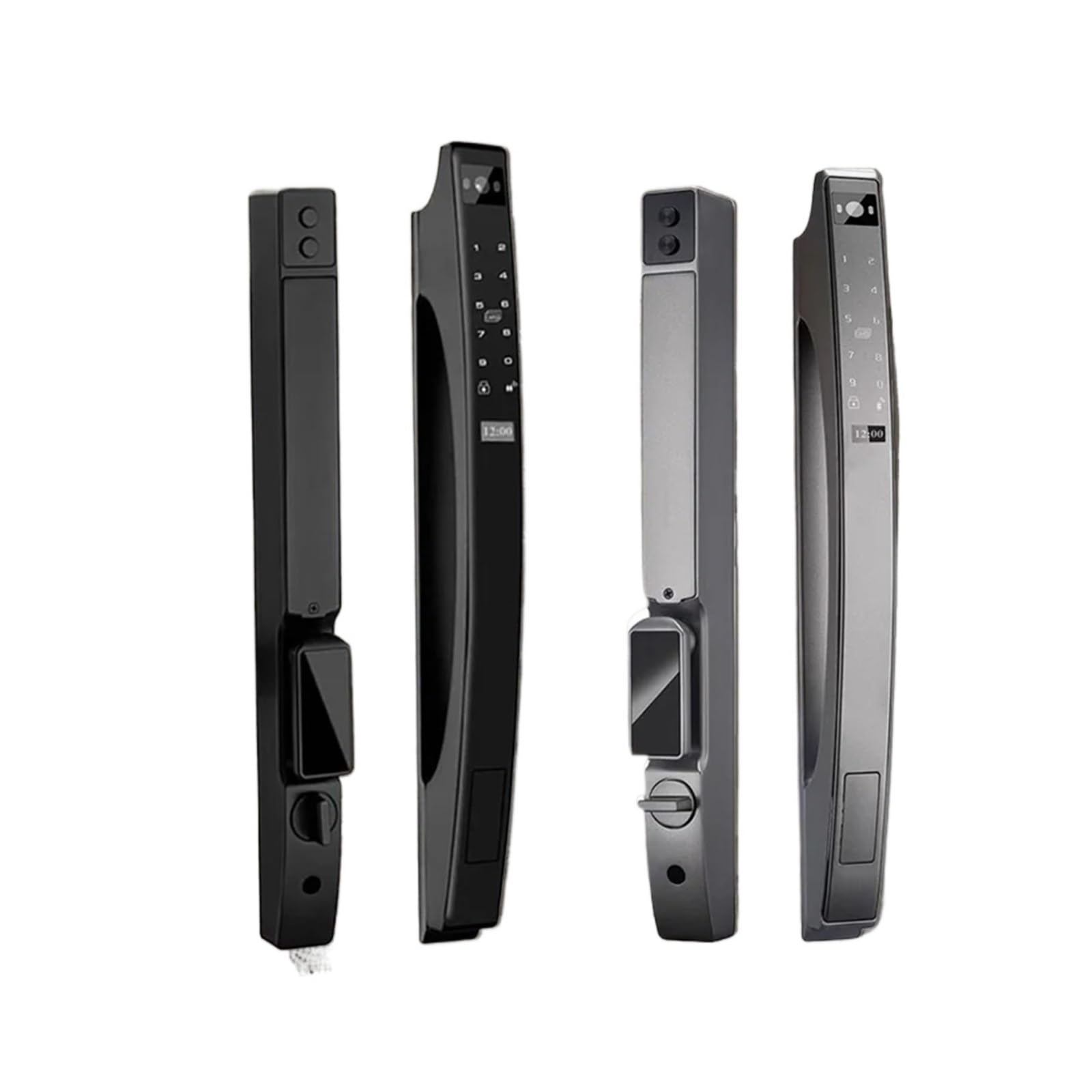 KIEEQGAK Tuya WiFi Smart Door Lock，Electronic Lock，3D Face Unlock Password Key IC Card Fingerprint Unlock，Sliding Door Lock(240x3585,Black)